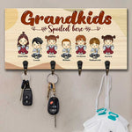 Custom Name Grandkids Spoiled Here Gifts for Grandparents - Personalized Key Holder