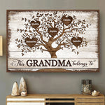 Custom Name Family Tree Grandma Gifts - Personalized Poster