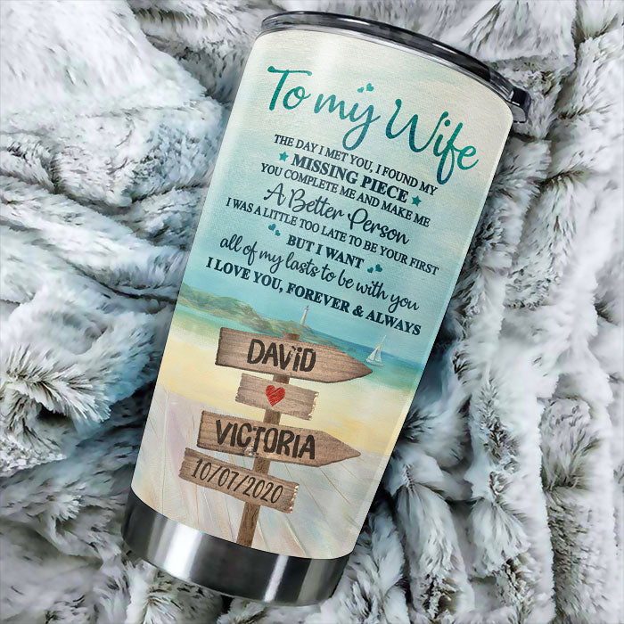 Custom Name Anniversary Gifts for Couples - Personalized Tumbler