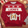 I'm A Dog Mom - Personalized Custom Unisex Ugly Christmas Sweatshirt, Wool Sweatshirt, All-Over-Print Sweatshirt - Gift For Dog Lovers, Pet Lovers, Christmas Gift