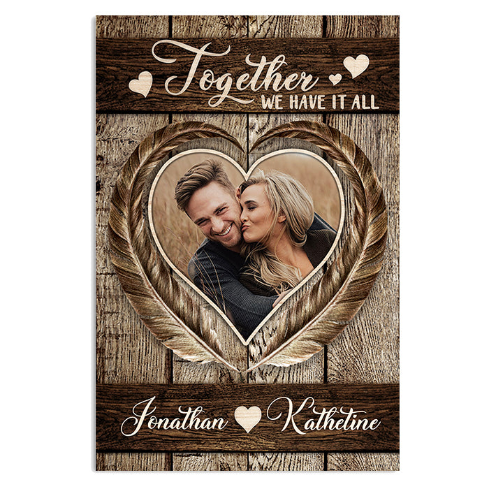 Custom Photo Rustic Couple Gifts - Personalized Poster