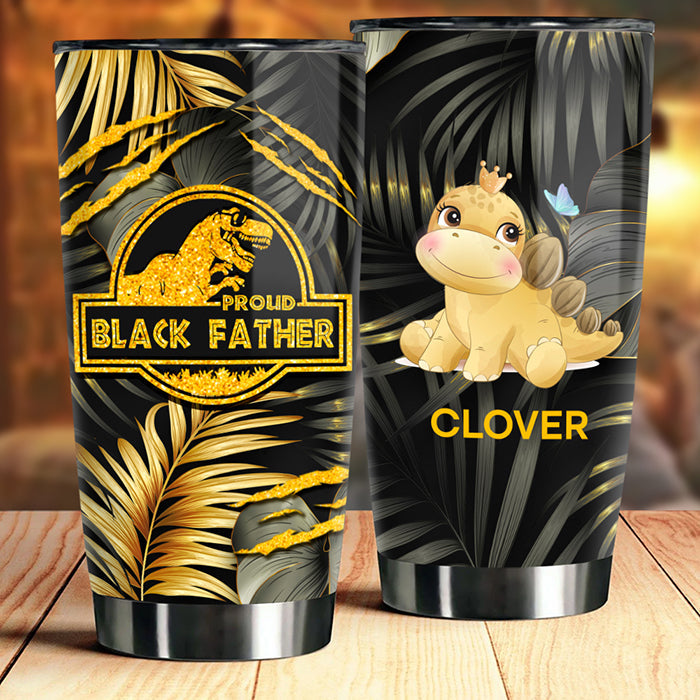 Proud Black Father - Personalized Tumbler