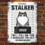 Custom Name Cat Mugshot Gifts for Cat Lovers - Personalized Metal Sign