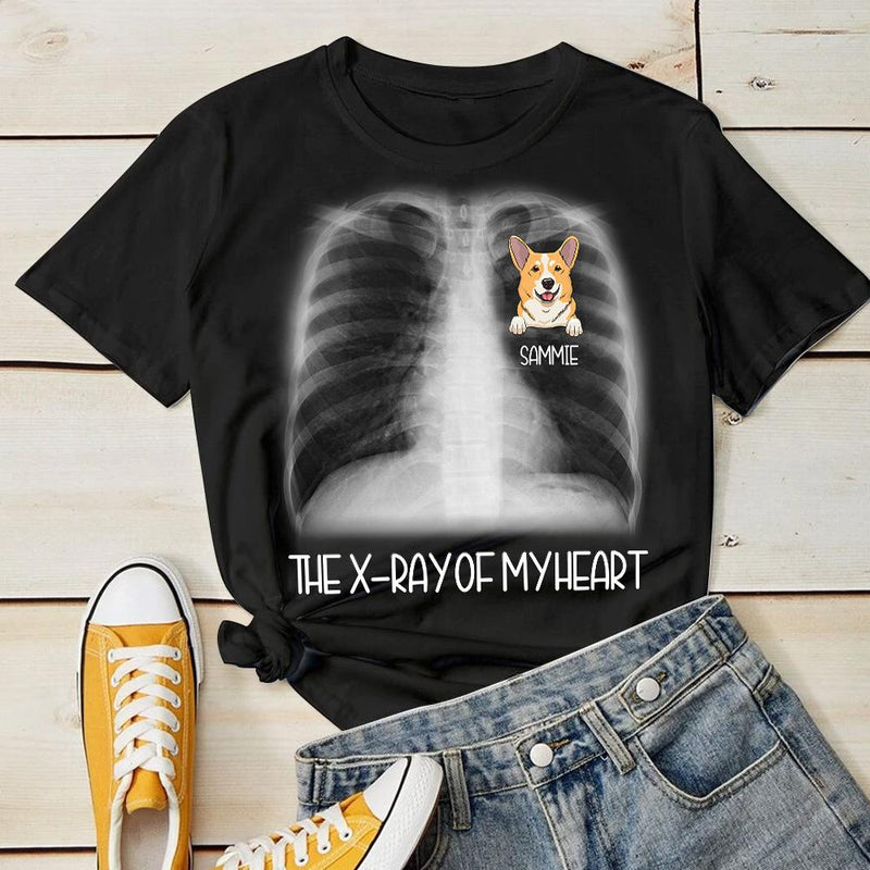 Dog - X-ray Of My Heart - Funny Personalized Dog T-shirt
