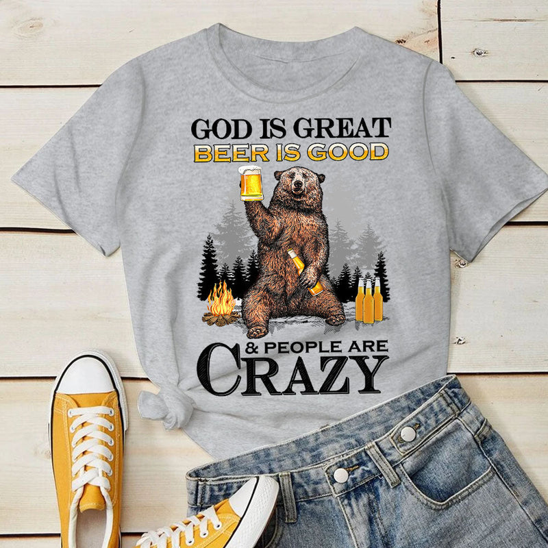 Funny Bear Beer Camping Gifts for Men - Apparel