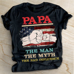 Funny Papa The Man The Myth Gifts for Dad - Apparel