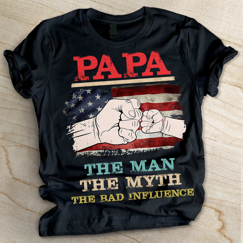 Funny Papa The Man The Myth Gifts for Dad - Apparel