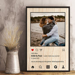 Custom Photo Couple Keepsake Decor - Personalized Poster