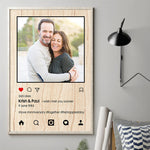 Custom Photo Couple Keepsake Decor - Personalized Poster