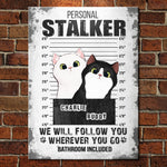 Custom Name Cat Mugshot Gifts for Cat Lovers - Personalized Metal Sign