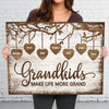 Grandkids Make Life More Grand - Personalized Horizontal Canvas