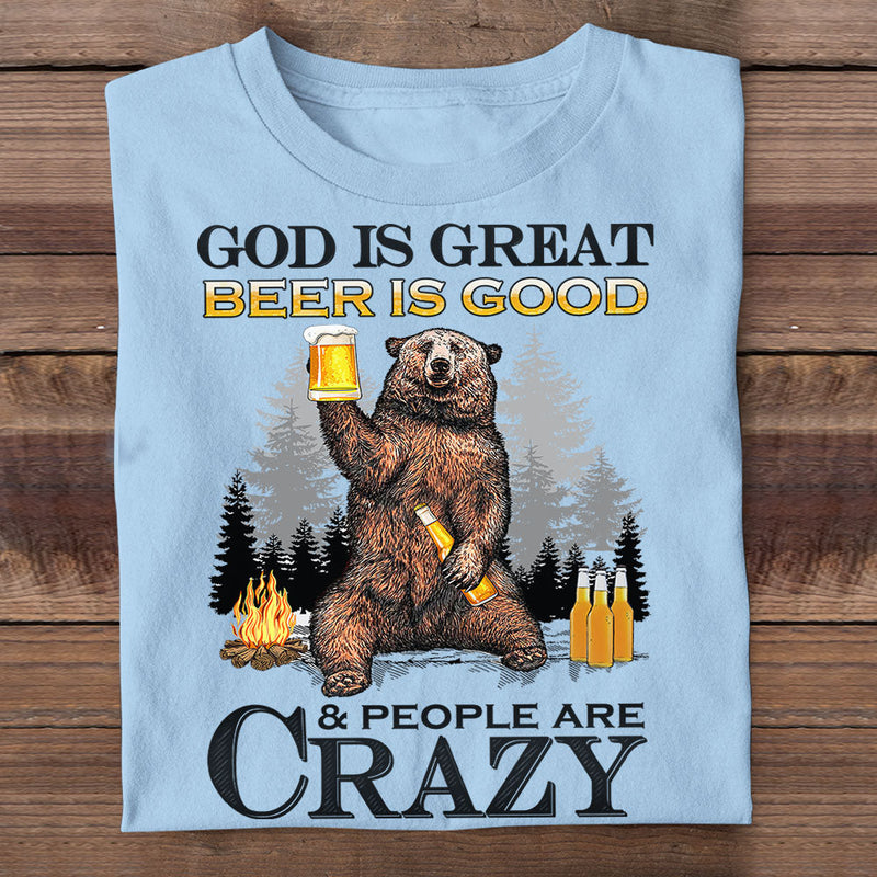 Funny Bear Beer Camping Gifts for Men - Apparel