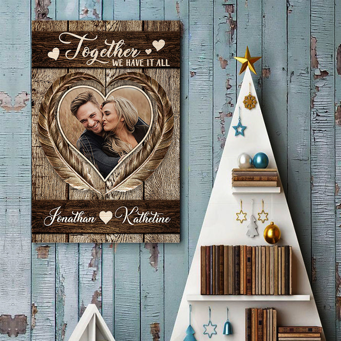 Custom Photo Rustic Couple Gifts - Personalized Poster