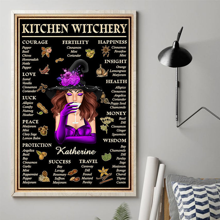 Custom Name Kitchen Witchery Decor - Personalized Poster