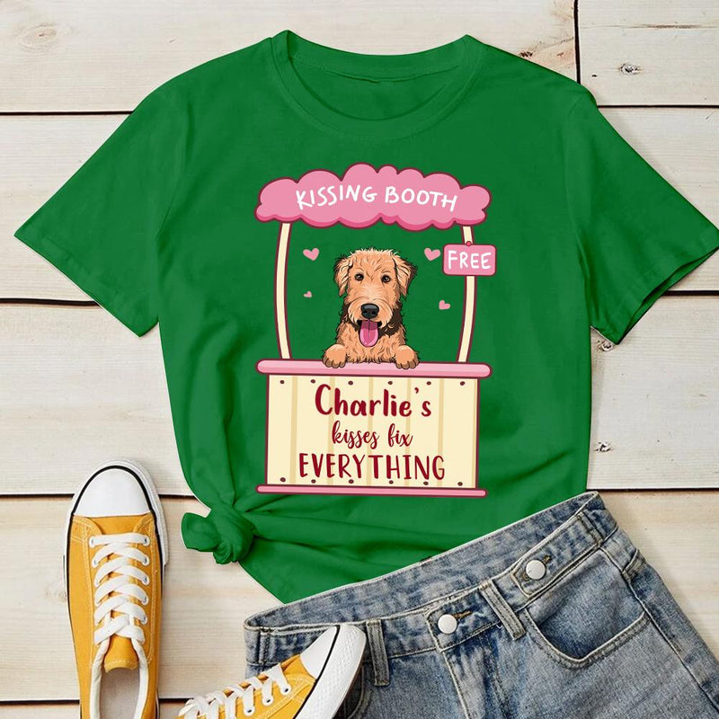 Dog's Kisses Fix Everything - Personalized Custom Unisex T-shirt
