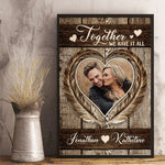 Custom Photo Rustic Couple Gifts - Personalized Poster