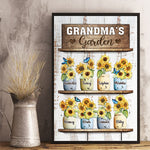 Custom Name Grandma's Garden Gifts for Grandma - Personalized Poster