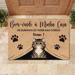Custom Cat Name Welcome Home Gifts for Cat Lovers - Personalized Doormat