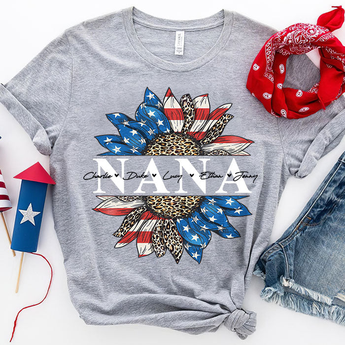 Custom Name Patriotic Leopard Print Couple Gifts - Personalized Apparel