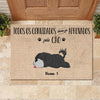 Todos Os Convidados Devem Ser Aprovados Pelo Cão Portuguese - Funny Personalized Dog Decorative Mat