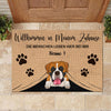 Die Menschen leben hier bei mir German - Funny Personalized Cat Decorative Mat