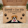 Gli umani vivono qui con me Italian - Funny Personalized Cat Decorative Mat