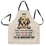 Custom Name Dog Watching Gifts for Dog Lovers - Personalized Apron