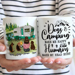 Custom Name Dog Camping Gifts for Dog Lovers - Personalized Mugs