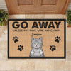 Go Away Unless You Have Wine And Catnip - Funny Personalized Cat Decorative Mat