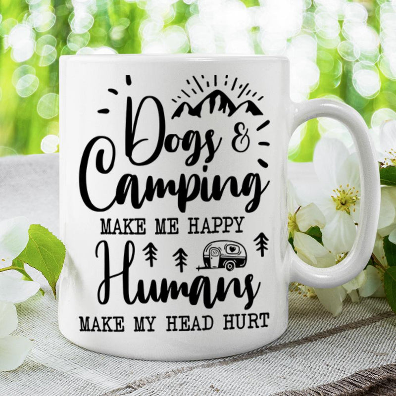 Custom Name Dog Camping Gifts for Dog Lovers - Personalized Mugs