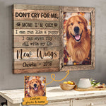 Custom Pet Photo Memorial Dog Gifts for Mom - Personalized Canvas