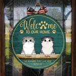 Custom Name Cat Welcome Home Gifts for Cat Lovers - Personalized Wood Sign
