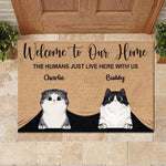 Custom Name Cat Lover Welcome Home Decor - Personalized Doormat