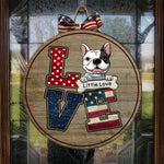 German Shepherd Patriotic Love Decor - Wood Sign
