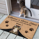 Custom Name Cat Welcome Gifts for Cat Lovers - Personalized Doormat