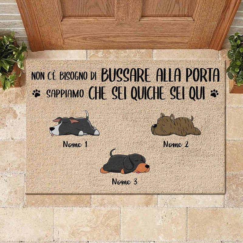 l’accesso di tutti gli ospiti deve essere approvato dal cane Italian - Personalized Decorative Mat