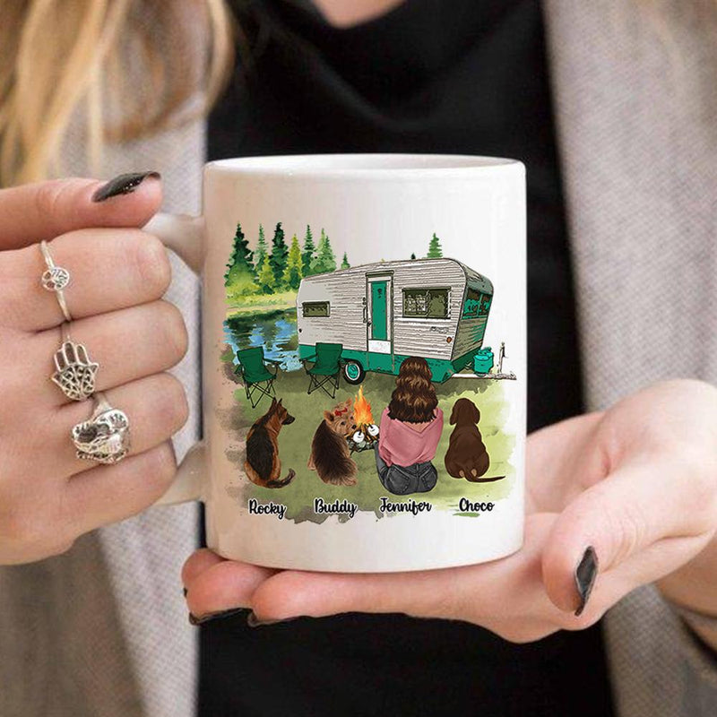 Dogs & Camping Make Me Happy - Personalized Mug