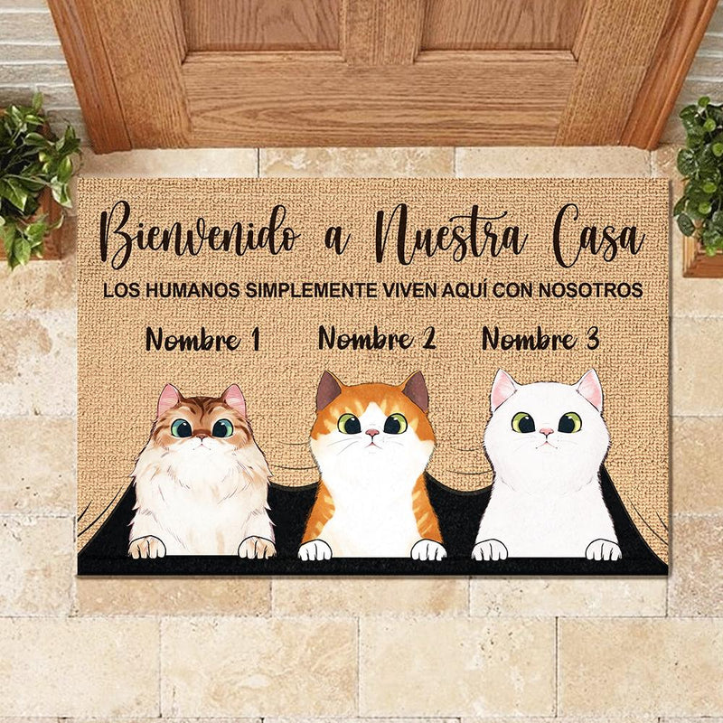 Bienvenido A Mi Casa Spanish - Funny Personalized Cat Decorative Mat (WT)