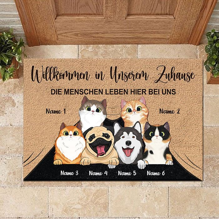 Custom Pet Portrait Welcome Decor - Personalized Doormat