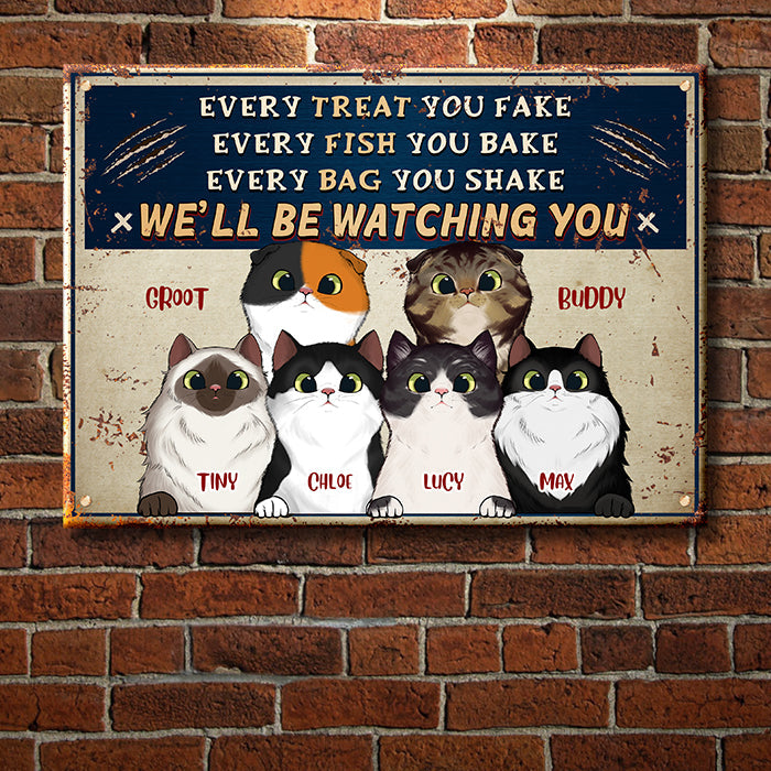 Custom Name Funny Cat Gifts for Cat Lovers - Personalized Metal Sign