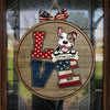 American Love - Funny Personalized Dog Door Sign