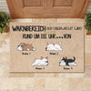 Warnbereich, der von den Hunden rund um die Uhr überwacht wird German - Funny Personalized Dog Decorative Mat
