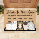 Custom Name Cat Lover Welcome Home Decor - Personalized Doormat