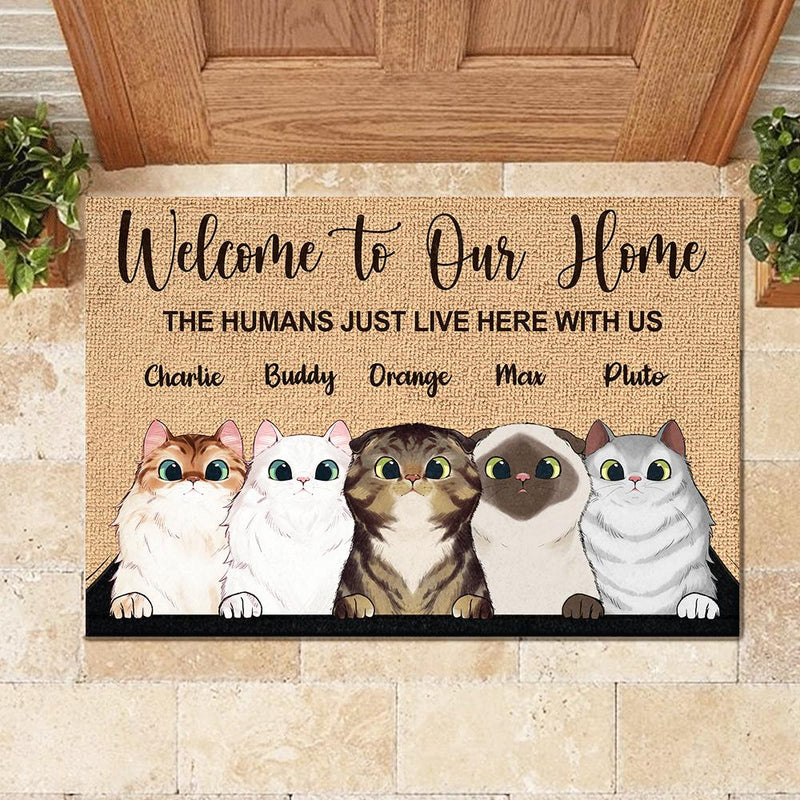 Custom Name Cat Lover Welcome Home Decor - Personalized Doormat