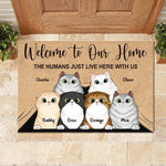 Custom Name Cat Lover Welcome Home Decor - Personalized Doormat