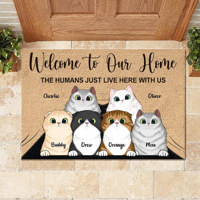 Custom Name Cat Lover Welcome Home Decor - Personalized Doormat