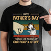 Thanks For Picking Our Poop Cat Dad - Gift For Dad, Personalized T-Shirt