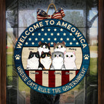 Custom Name Cat Lover Gifts for Cat Parents - Personalized Wood Sign