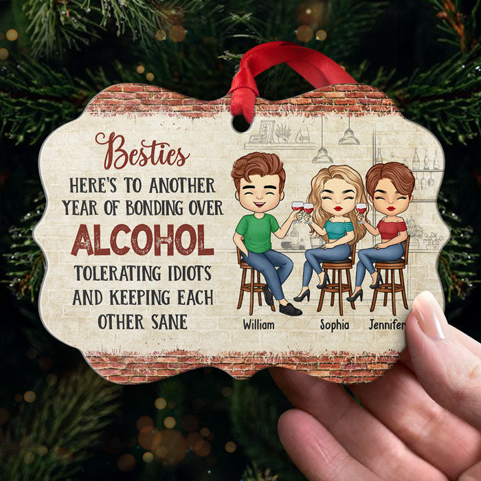 Custom Name Sage & Hood Christmas Gifts for Friends - Personalized Ornament