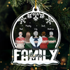 Siblings Forever - Family Personalized Custom Ornament - Acrylic Snow Globe Shaped - Christmas Gift For Siblings, Brothers, Sisters, Cousins, Friends
